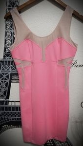 do & be Fitted see through coral dress